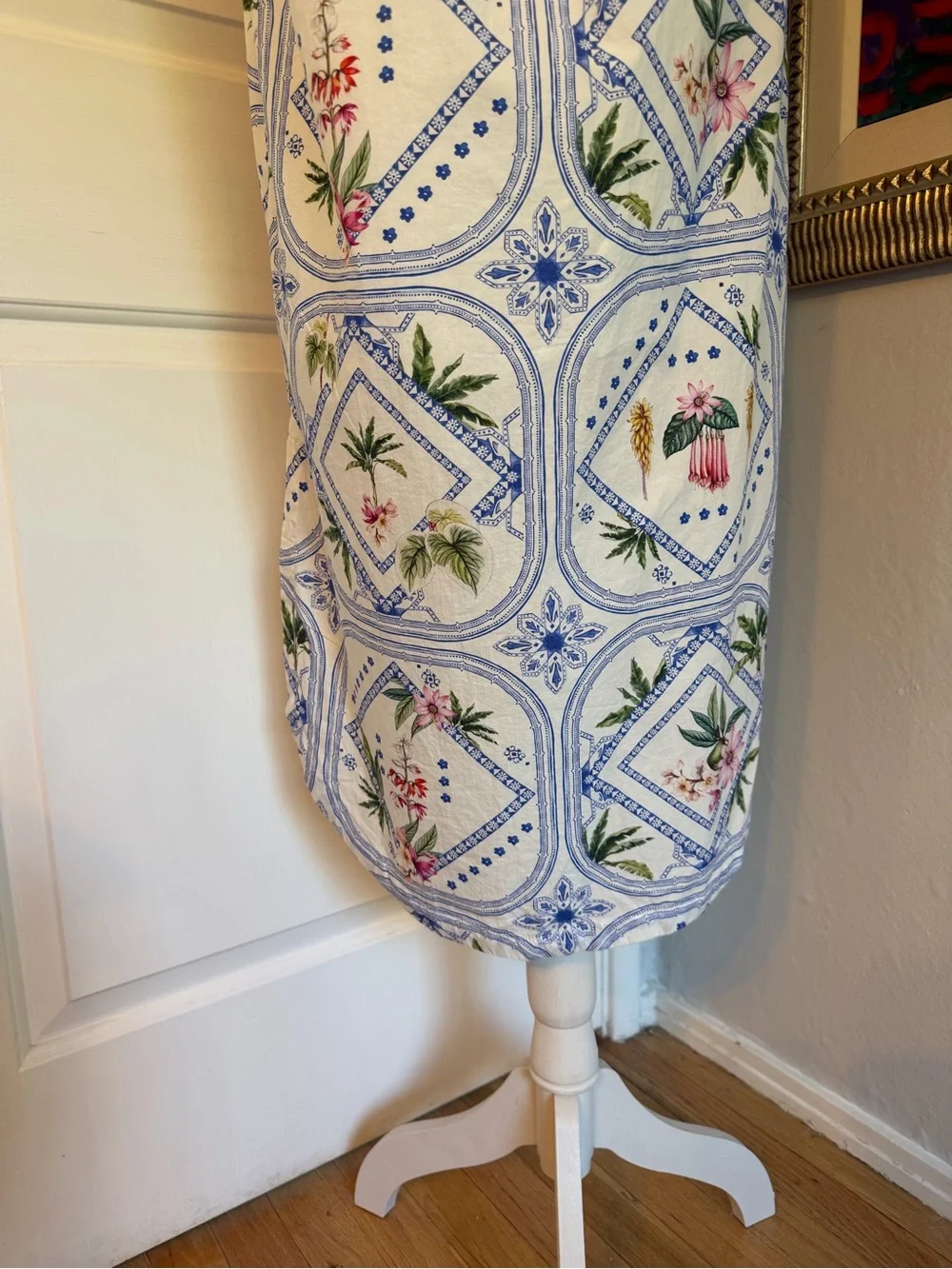 NWT Maeve for Anthropologie Floral Blue and White Midi Dress Small